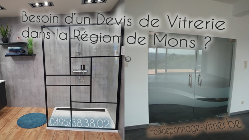 devis vitrerie Mons, prix placement vitre Mons, porte en verre, cloison en verre, vitre, vitrier à Mons, prix vitrerie Mons